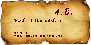 Aczél Barnabás névjegykártya